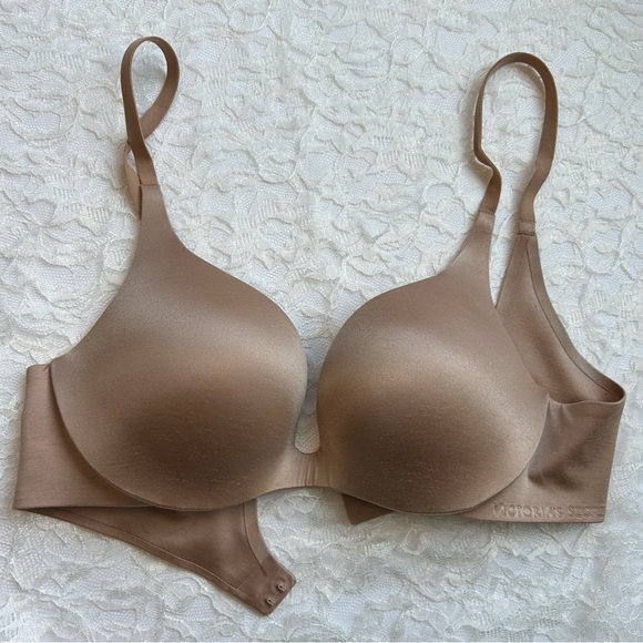 Vintage Victoria's Secret Vintage Shimmery Gold Metallic Push-Up Bra Fairy Glam - Picture 1 of 10